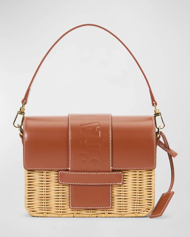 Charli Flap Wicker Shoulder Bag