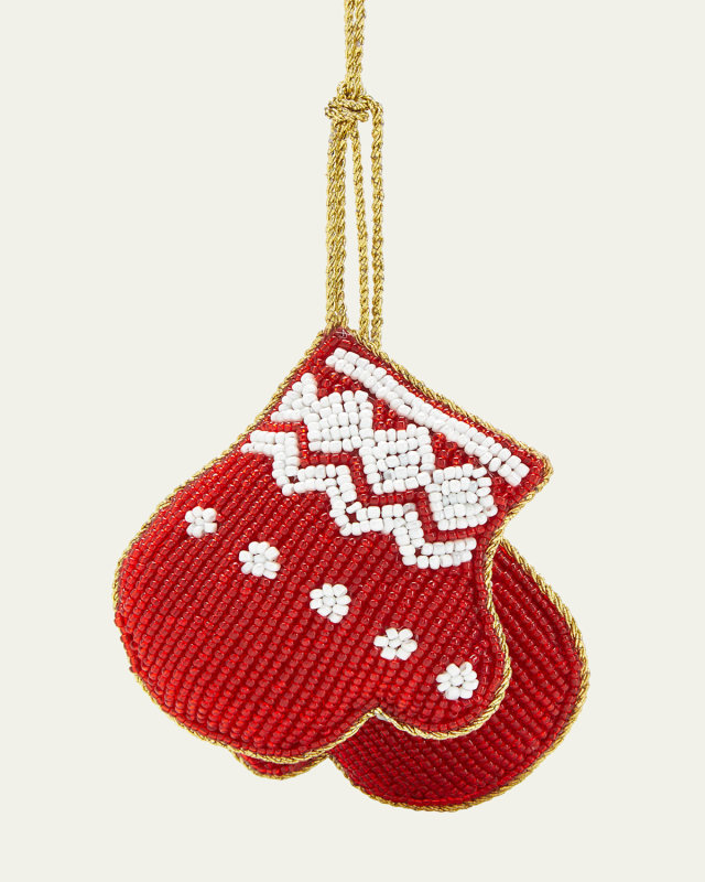 Mittens Beaded Christmas Ornament