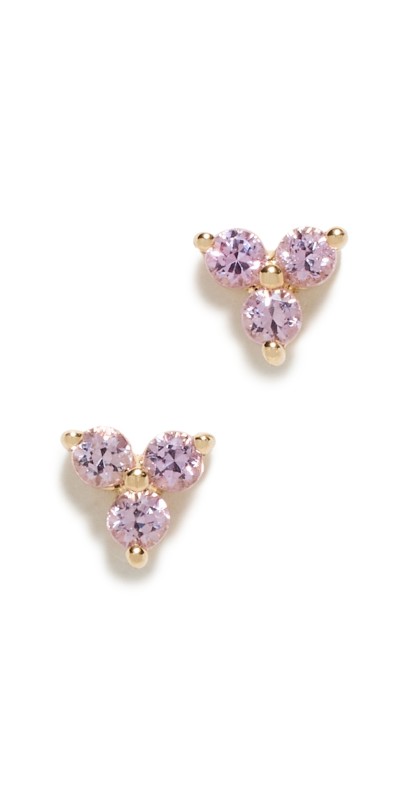 Adina Reyter 14k Sapphire Cluster Posts Pink Sapphire