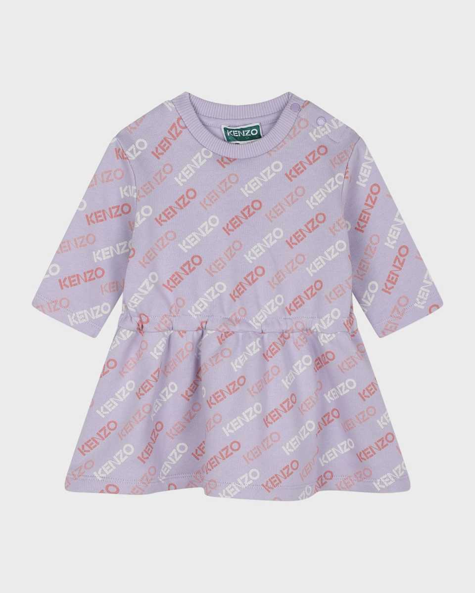 Girl's Logo-Print Fleece Dress, Size 6M-