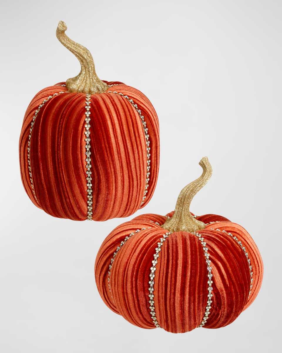 Jeweled Pumpkins, Copper, Set of 2