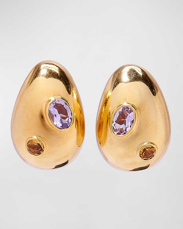 Studded Gold Mini Arp Earrings