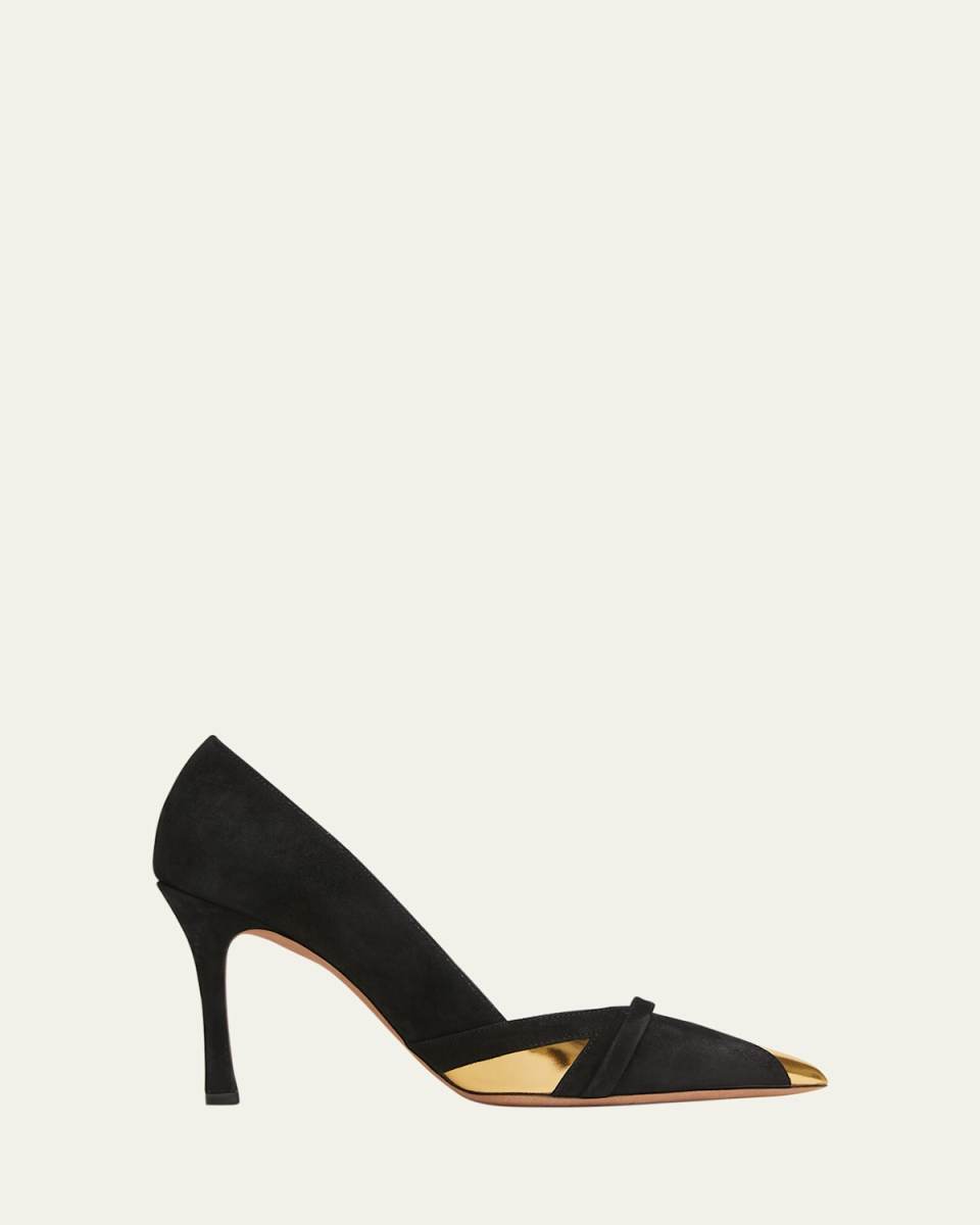 Gae Suede Metallic Stiletto Pumps