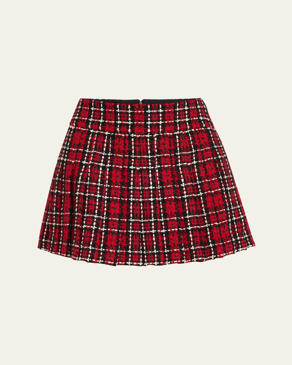 Mera Plaid Pleated Mini Skirt