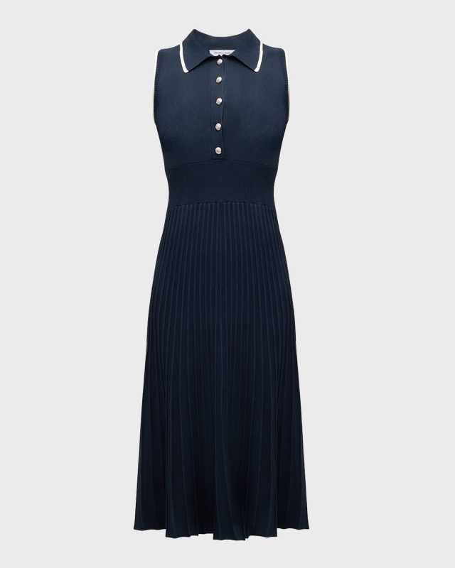 Meralda Sleeveless Pleated Midi Dress