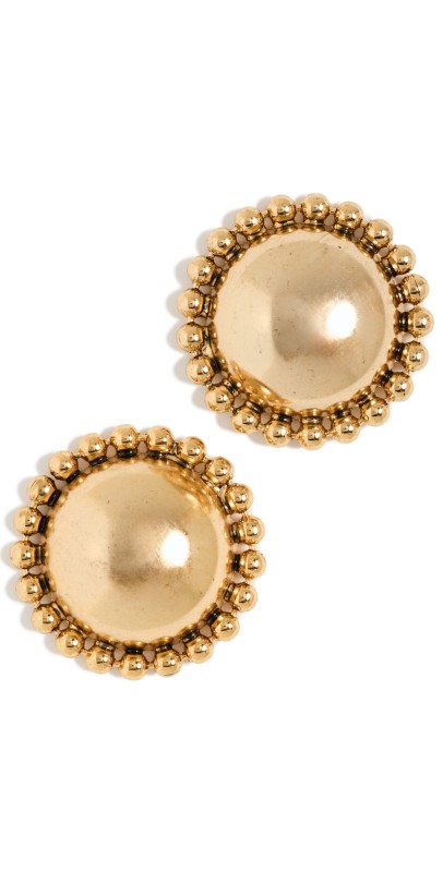 LELET NY Lucia Dome Stud Earrings Gold
