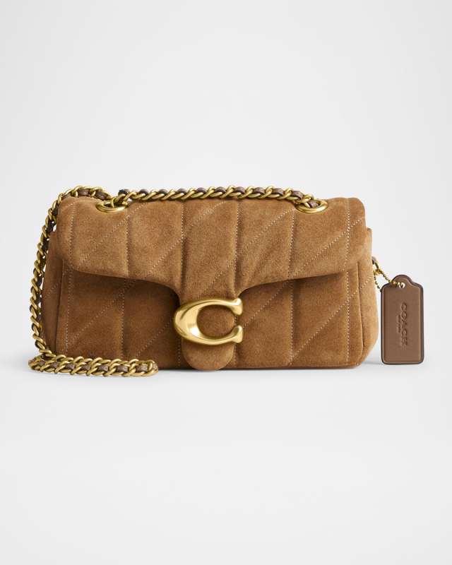 Tabby 20 Quilted Suede Shoulder Bag
