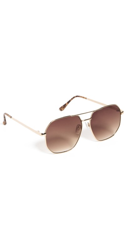 AIRE Corvus Sunglasses Gold/Brown Grad