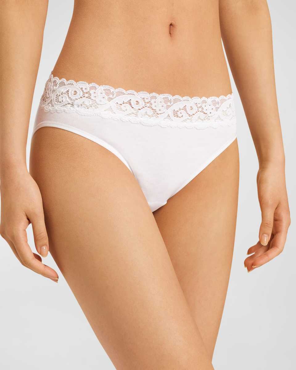 Moments High-Cut Lace-Trim Briefs