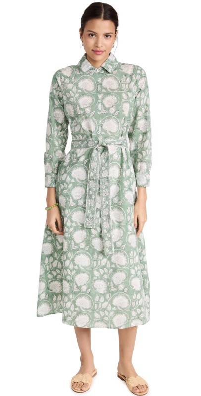 Marea Maxi Shirt Dress Light Green