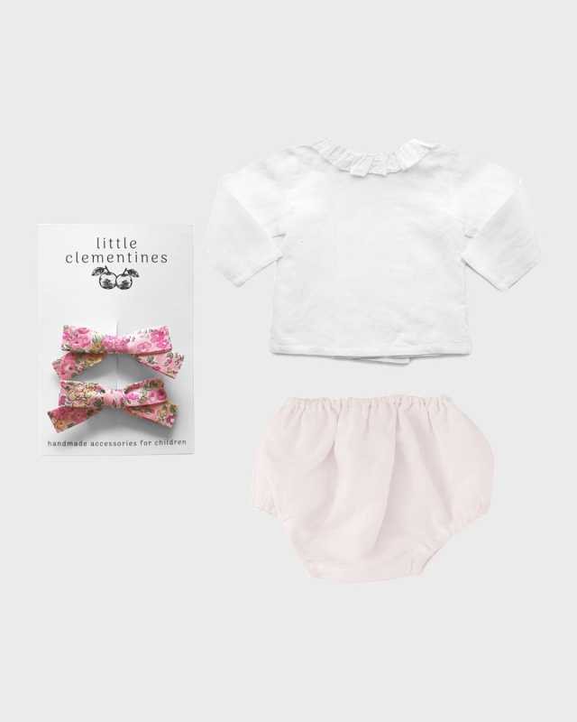 Girl's Liberty Bow 3-Piece Gift Set, Size Newborn-24