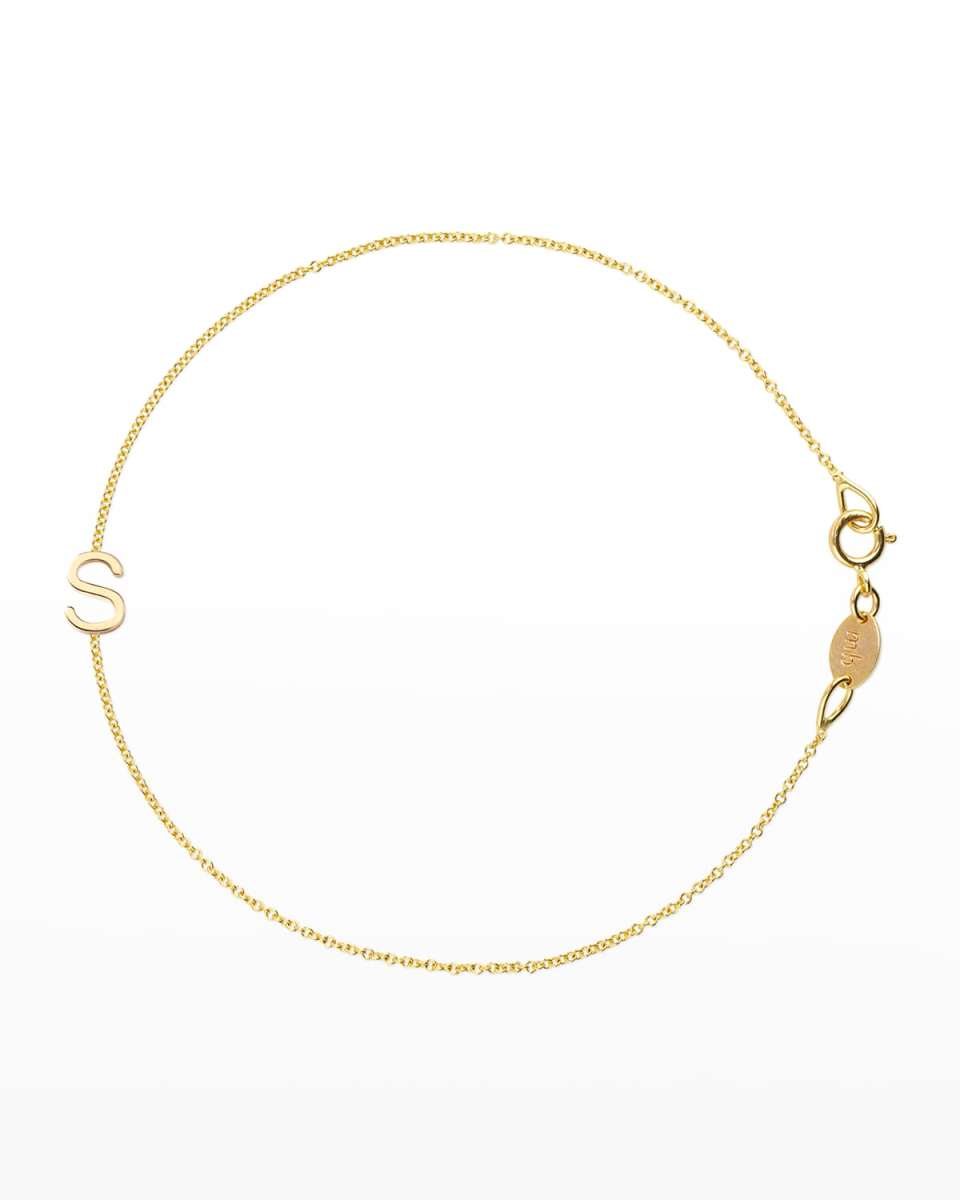 14k Yellow Gold Letter Bracelet