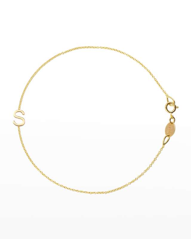 14k Yellow Gold Letter Bracelet