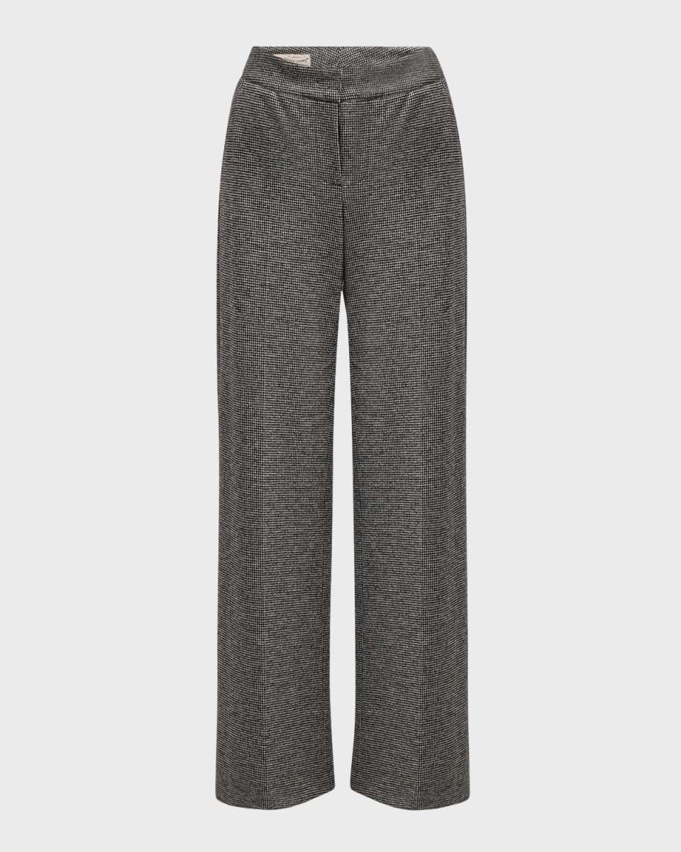 Micro Houndstooth Wool Pants
