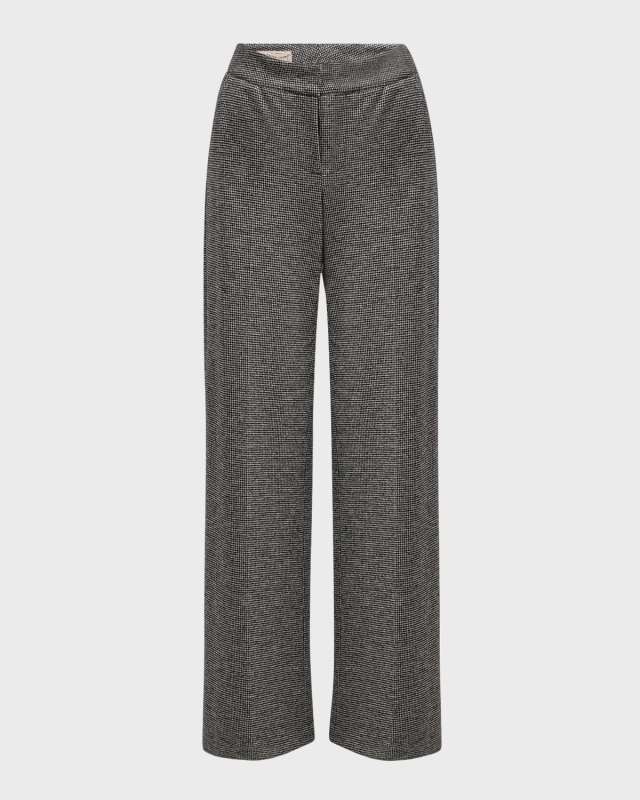 Micro Houndstooth Wool Pants