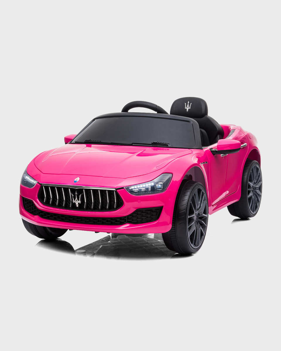 Kid's Maserati Ghibli 12V Ride-On Car, Pink