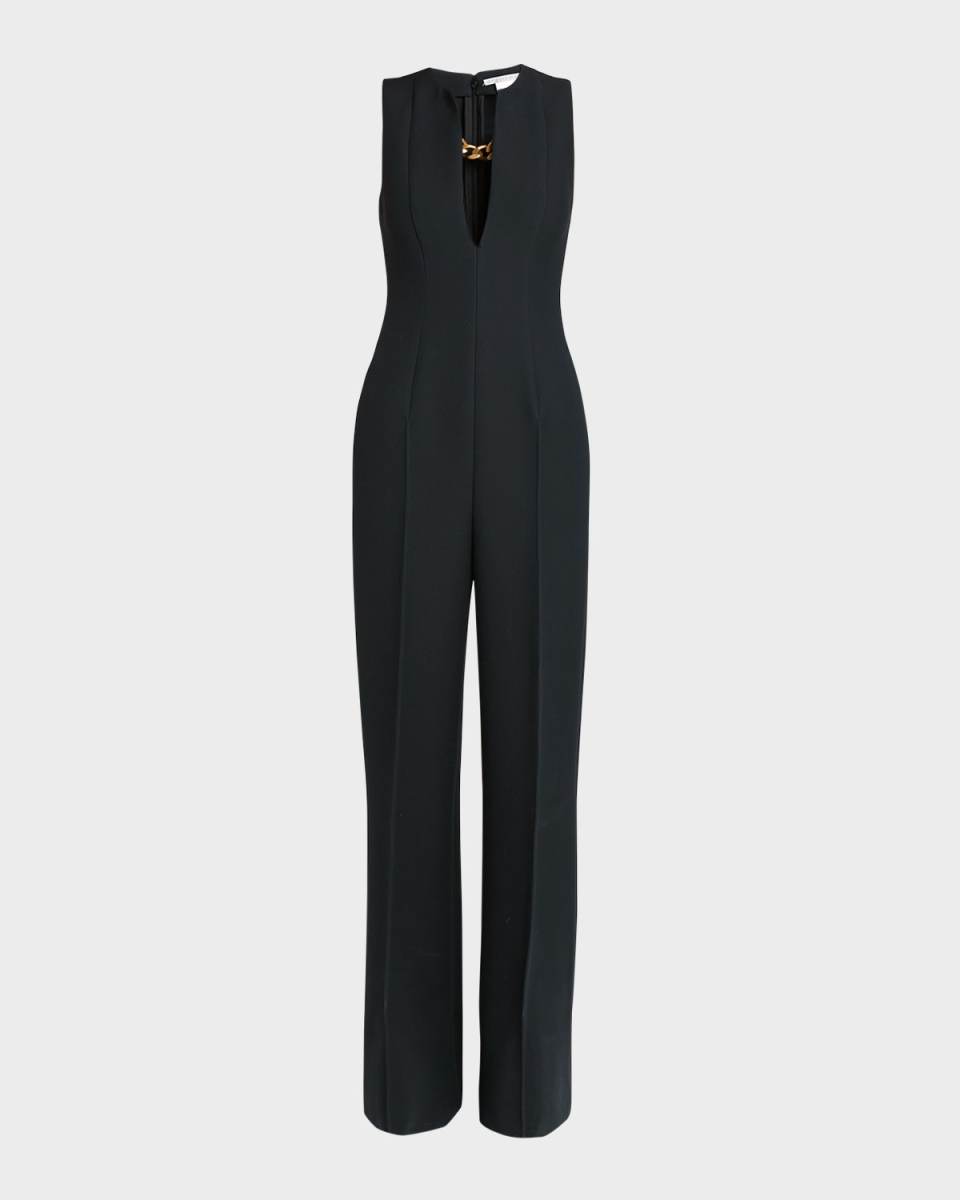 Tailored Jumpsuit with Chain Detail