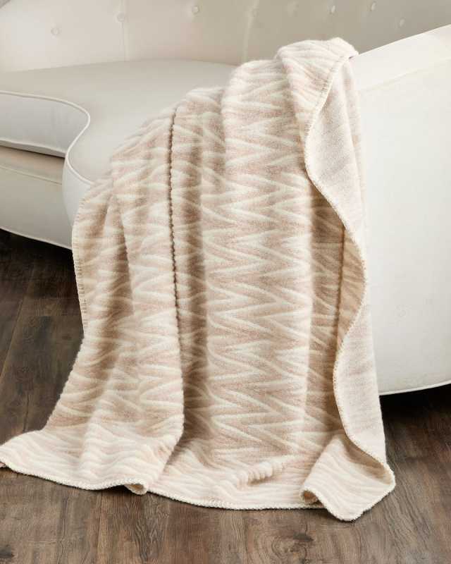 Beaver Wool-Blend Throw, 55" x 75"