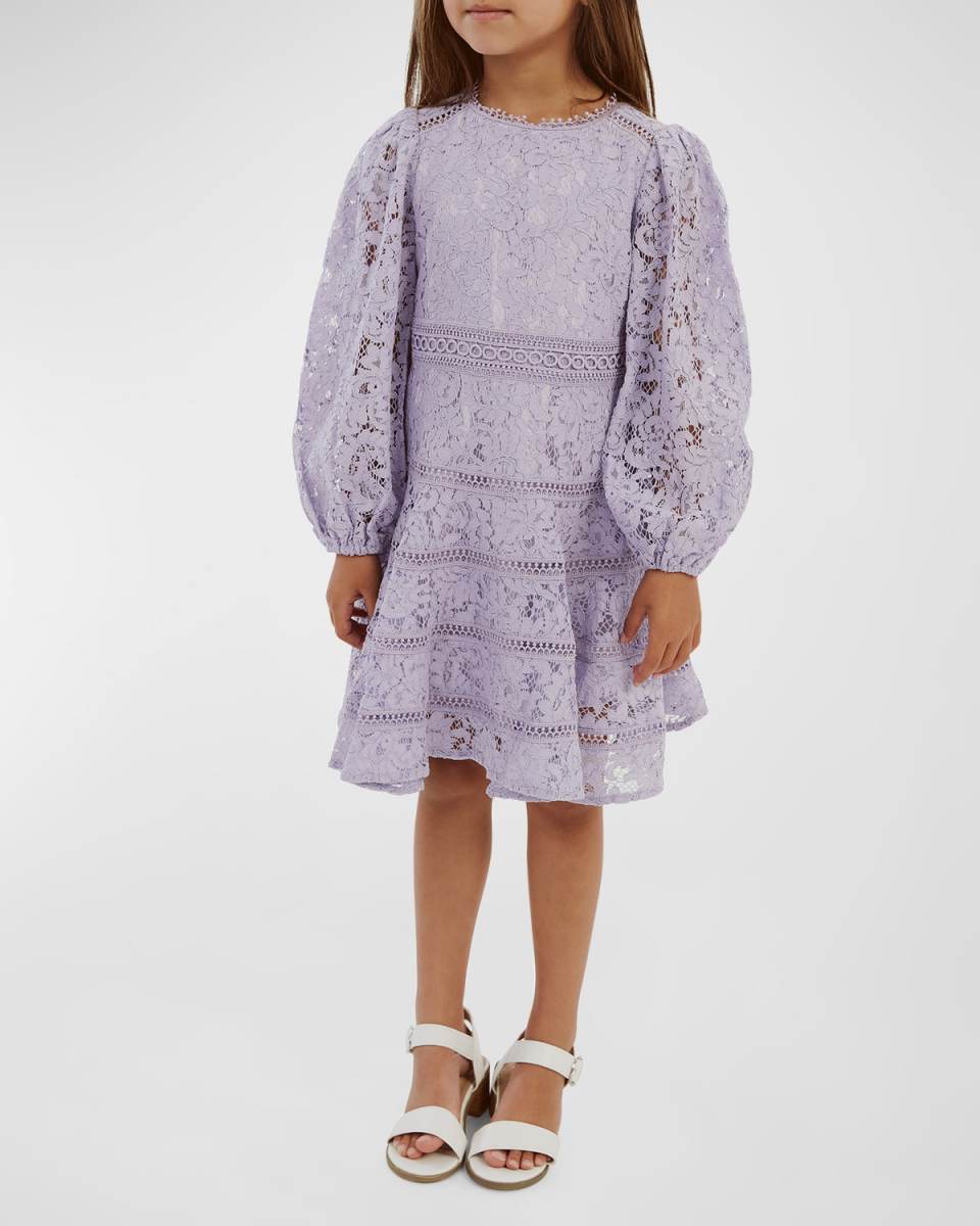 Girl's Zandie Lace Dress, Size 4-