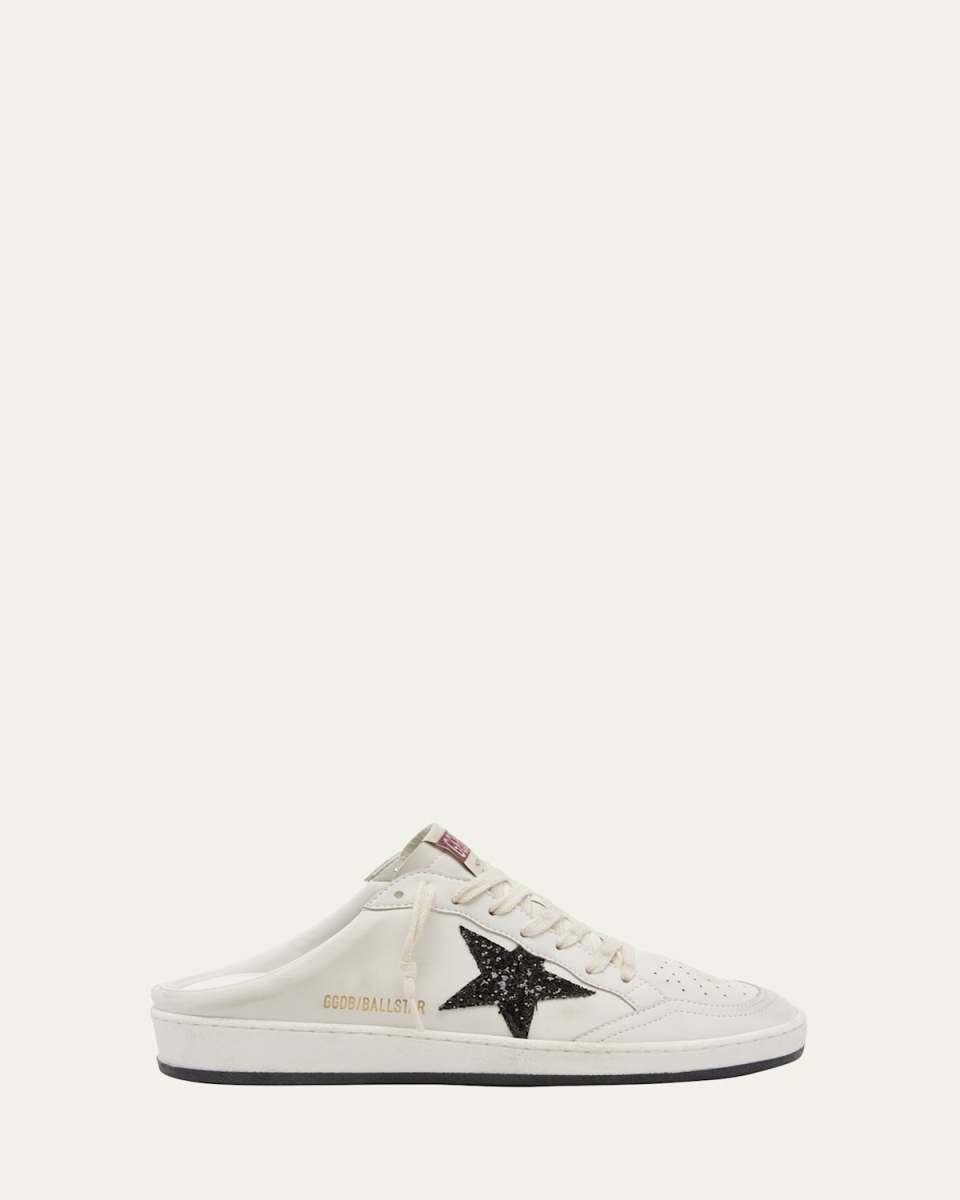 Ballstar Sabot Leather Glitter Slide Sneakers