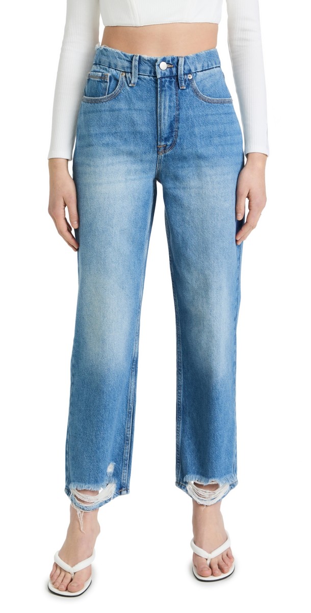 Good American Good '90s Duster Jeans Indigo060