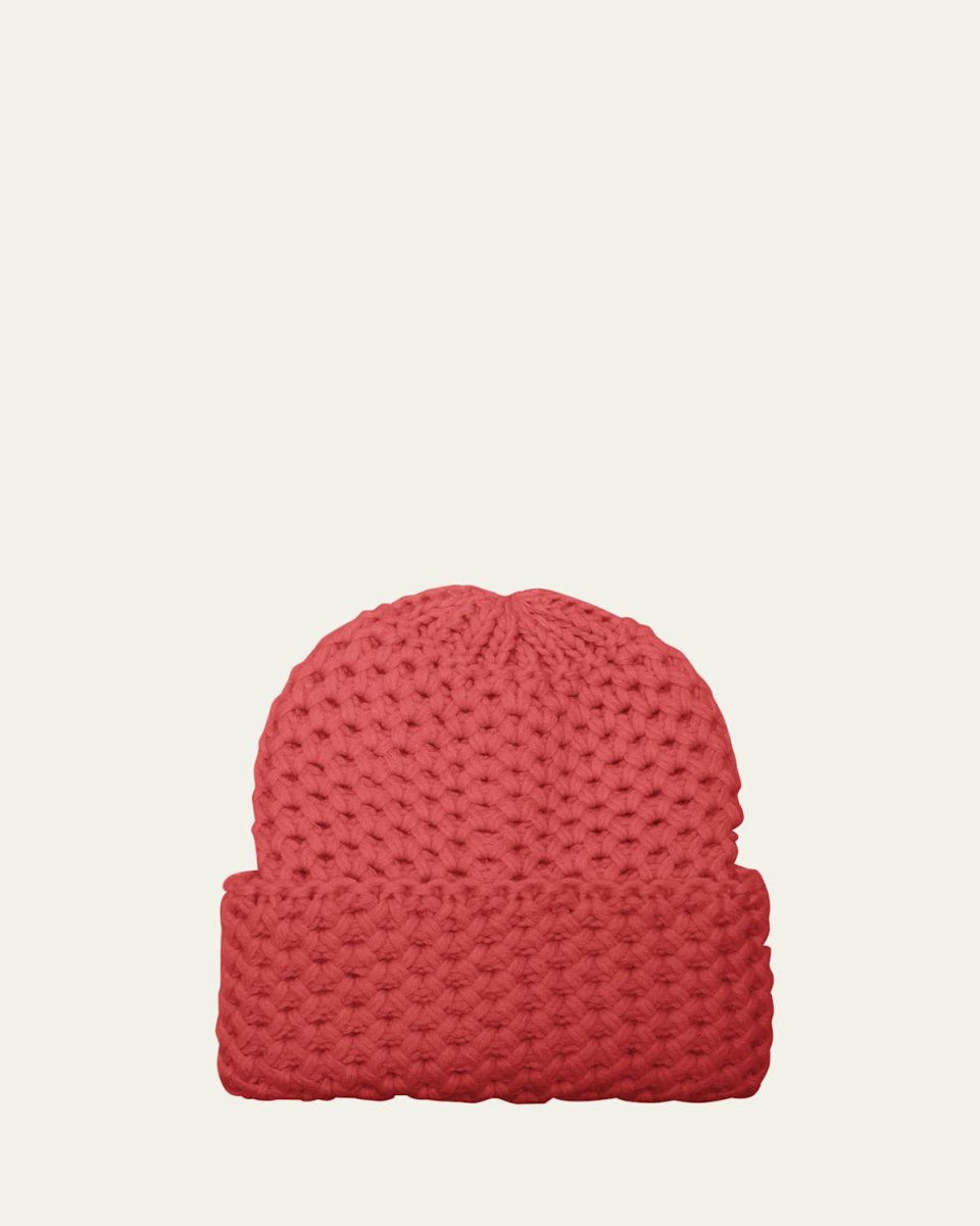 Cashmere Honeycomb Knit Beanie