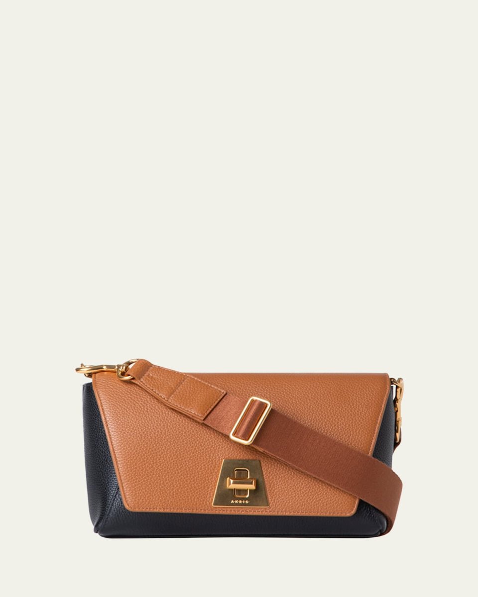 Anouk Small Bicolor Leather Crossbody Bag