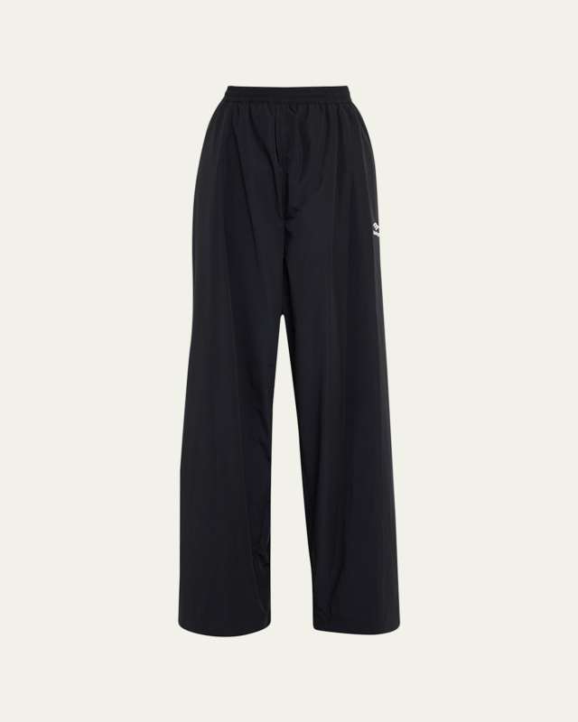 Wide-Leg Tracksuit Pants