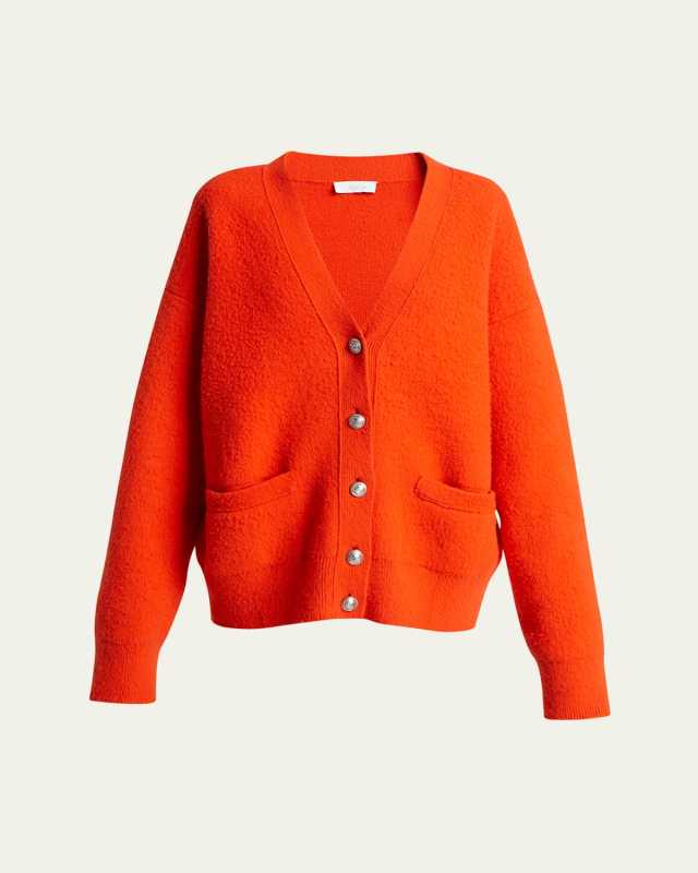 Oversized Button Down Wool Cardigan