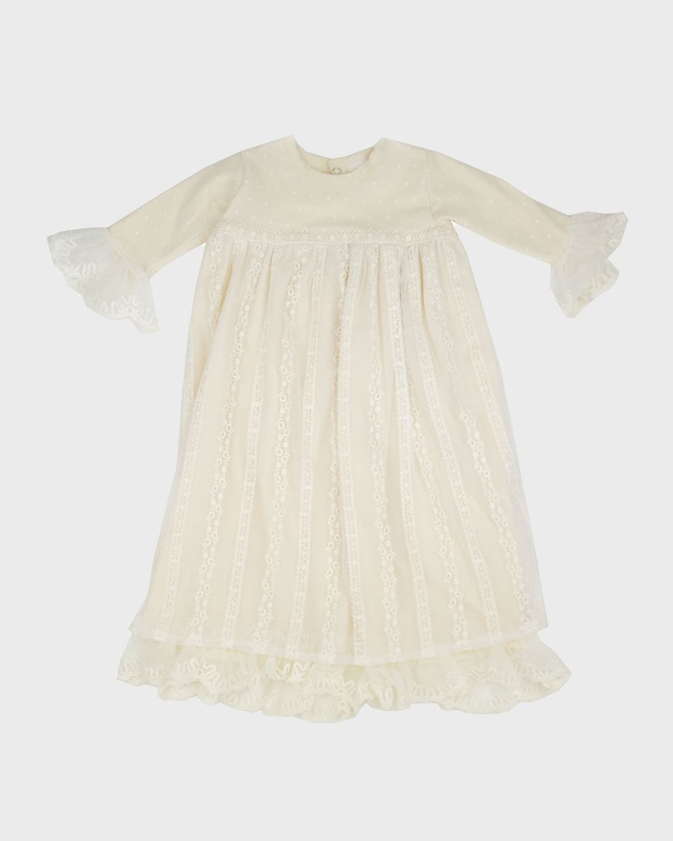 Girl's Mary Catherine Ruffle Lace Nightgown w/ Bonnet, Size