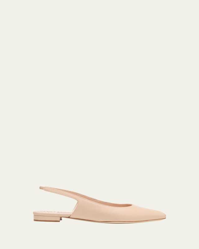 Sawra Leather Slingback Ballerina Flats