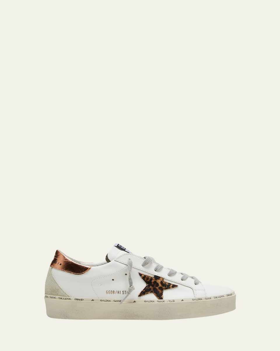 Hi Star Mixed Leather Court Sneakers
