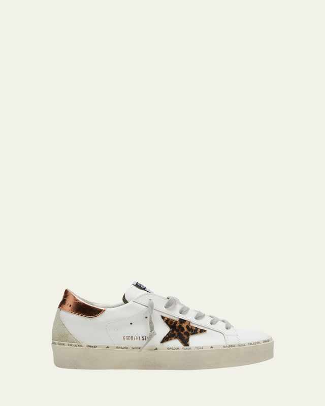 Hi Star Mixed Leather Court Sneakers