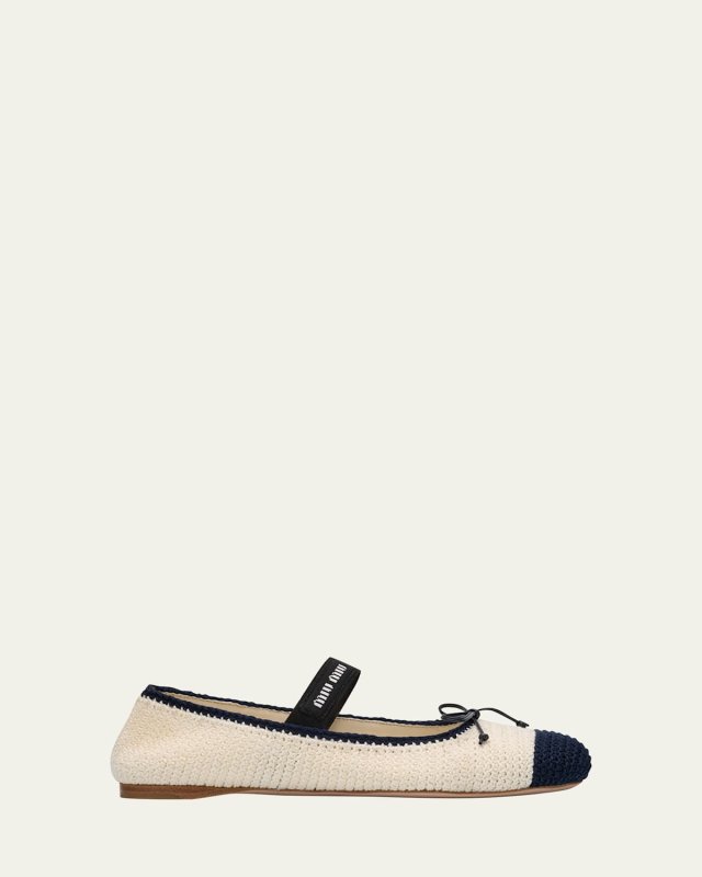 Crochet Bicolor Ballerina Flats