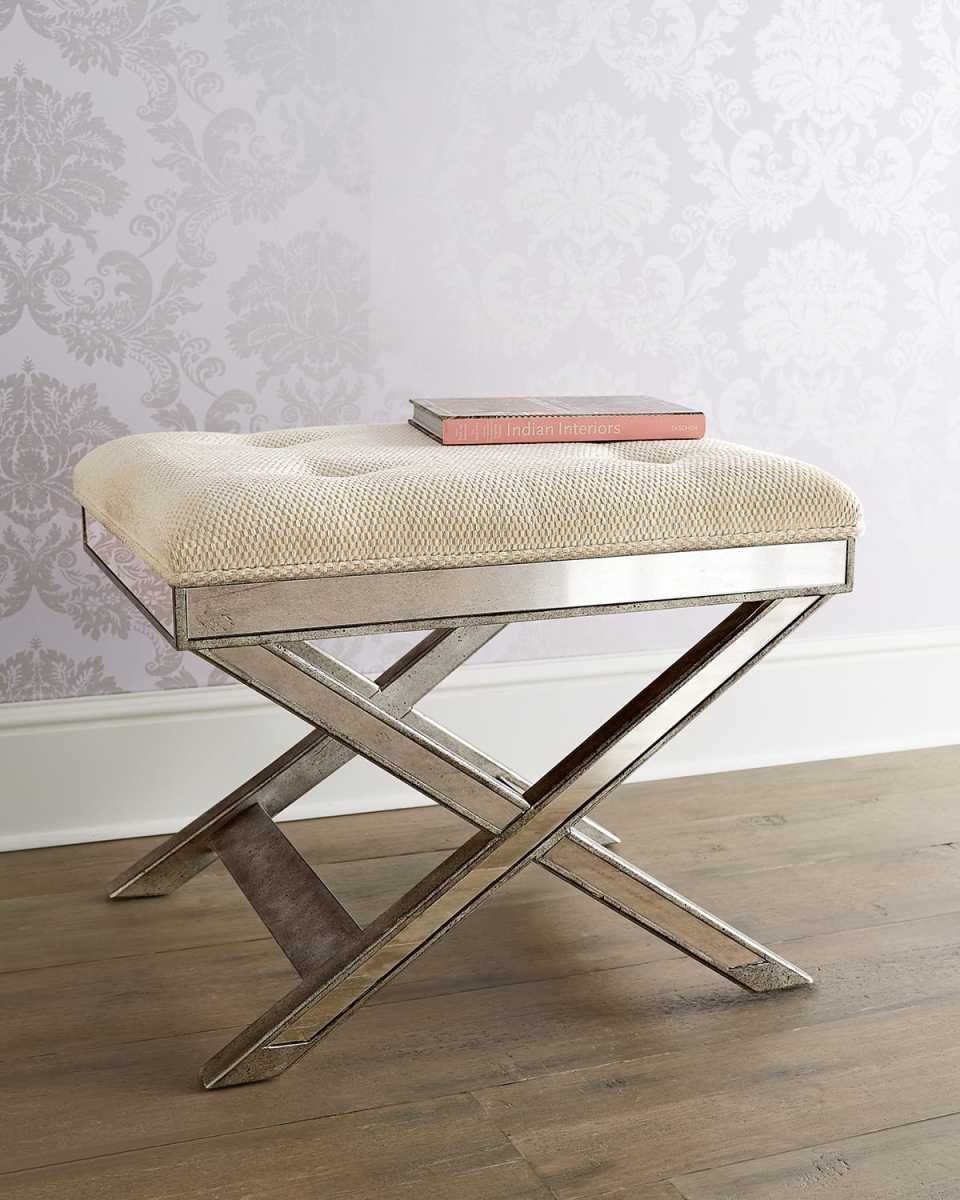 Lila Mirrored X Stool