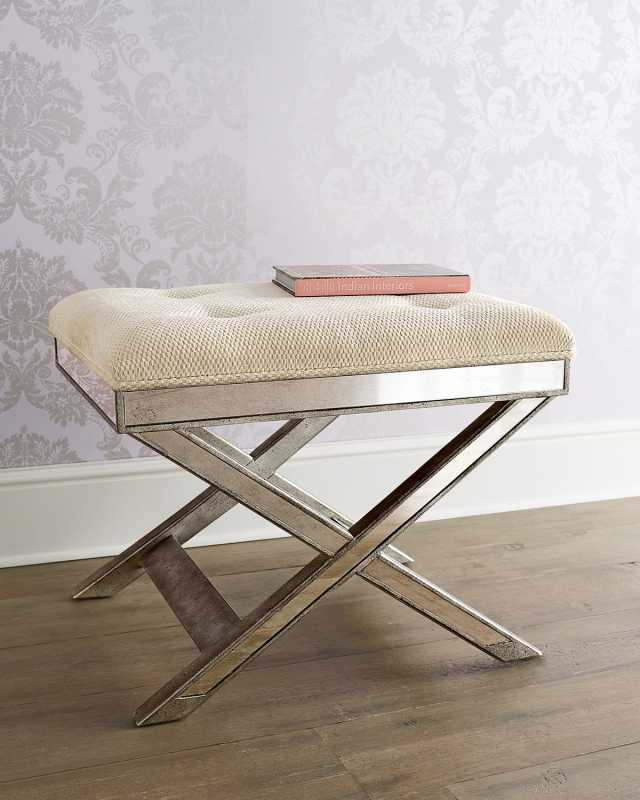 Lila Mirrored X Stool