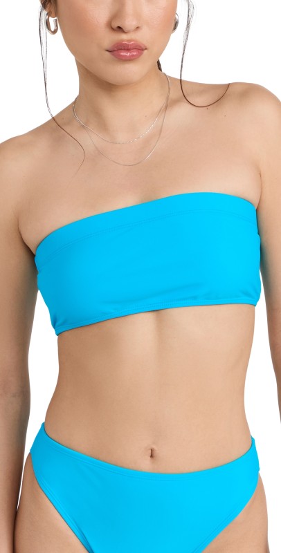 Good American Better Band Bikini Top Atomic Blue001