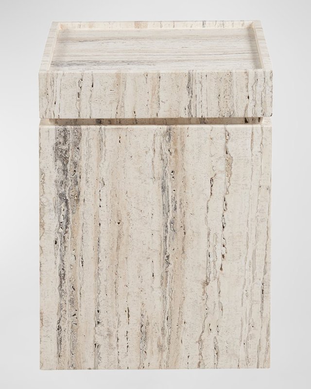 Daxton Travertine Accent Table