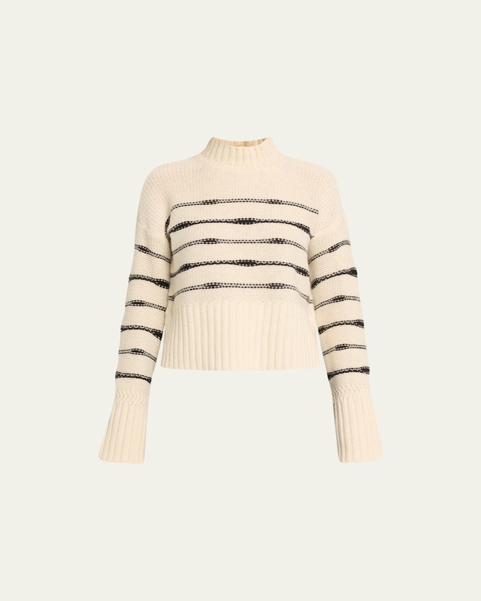 Viori Striped Mock-Neck Sweat