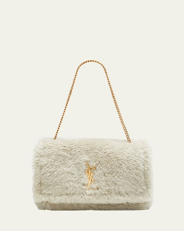 Kate Medium YSL Shearling Shoulder Bag