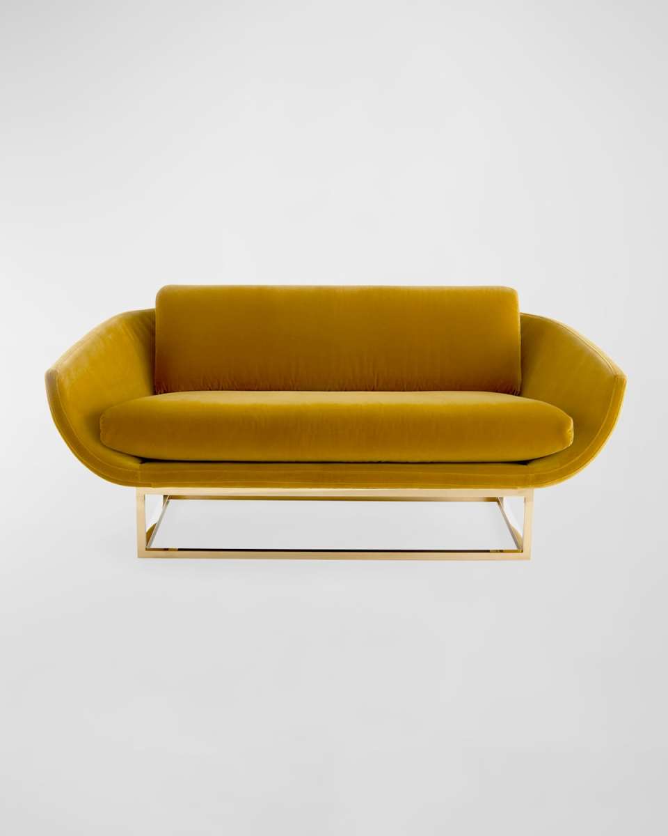 Beaumont Velvet Settee - 64"