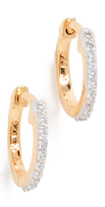 Missoma Gold Pave Huggies Gold
