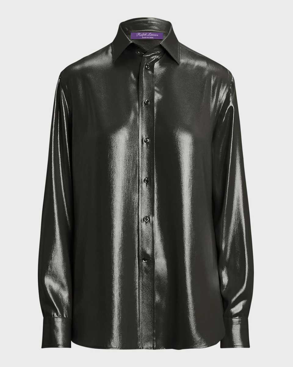 Adrien Foil Button Down Shirt