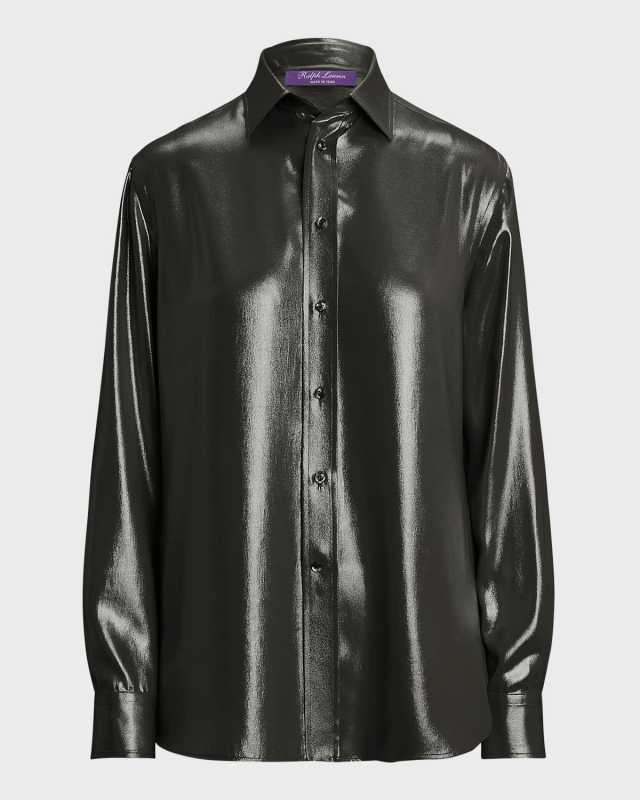 Adrien Foil Button Down Shirt