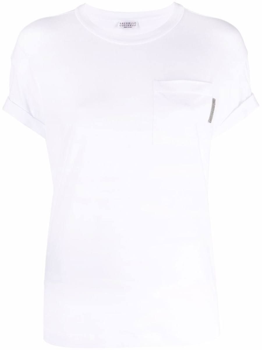 rolled sleeve crewneck T-shirt
