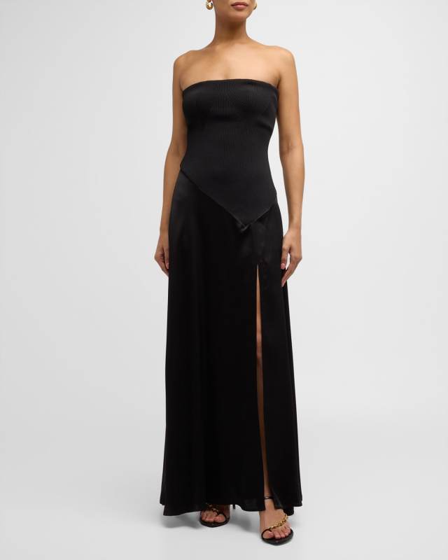 Kory Strapless Bustier Combo Gown