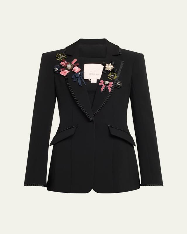 Jaden Embellished Crepe Blazer