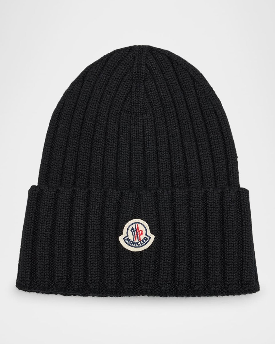 Logo Ribbed Wool Beanie