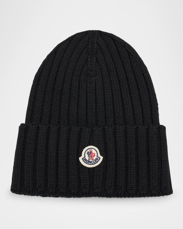 Logo Ribbed Wool Beanie