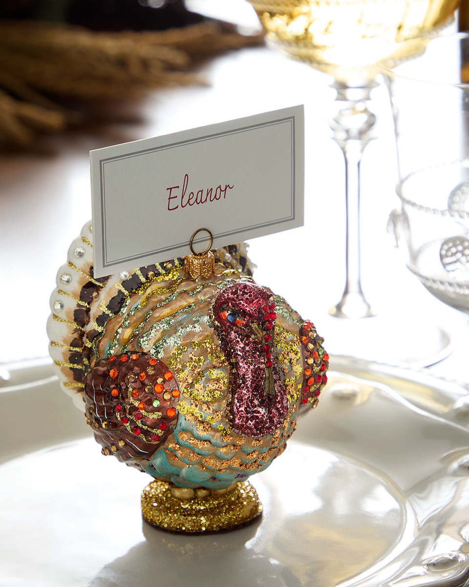 Fancy Turkey Place Card Holder